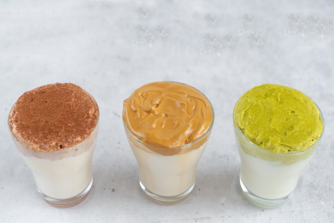 Cach pha bot bien ca phe, matcha va milo don gian tai nha hinh anh