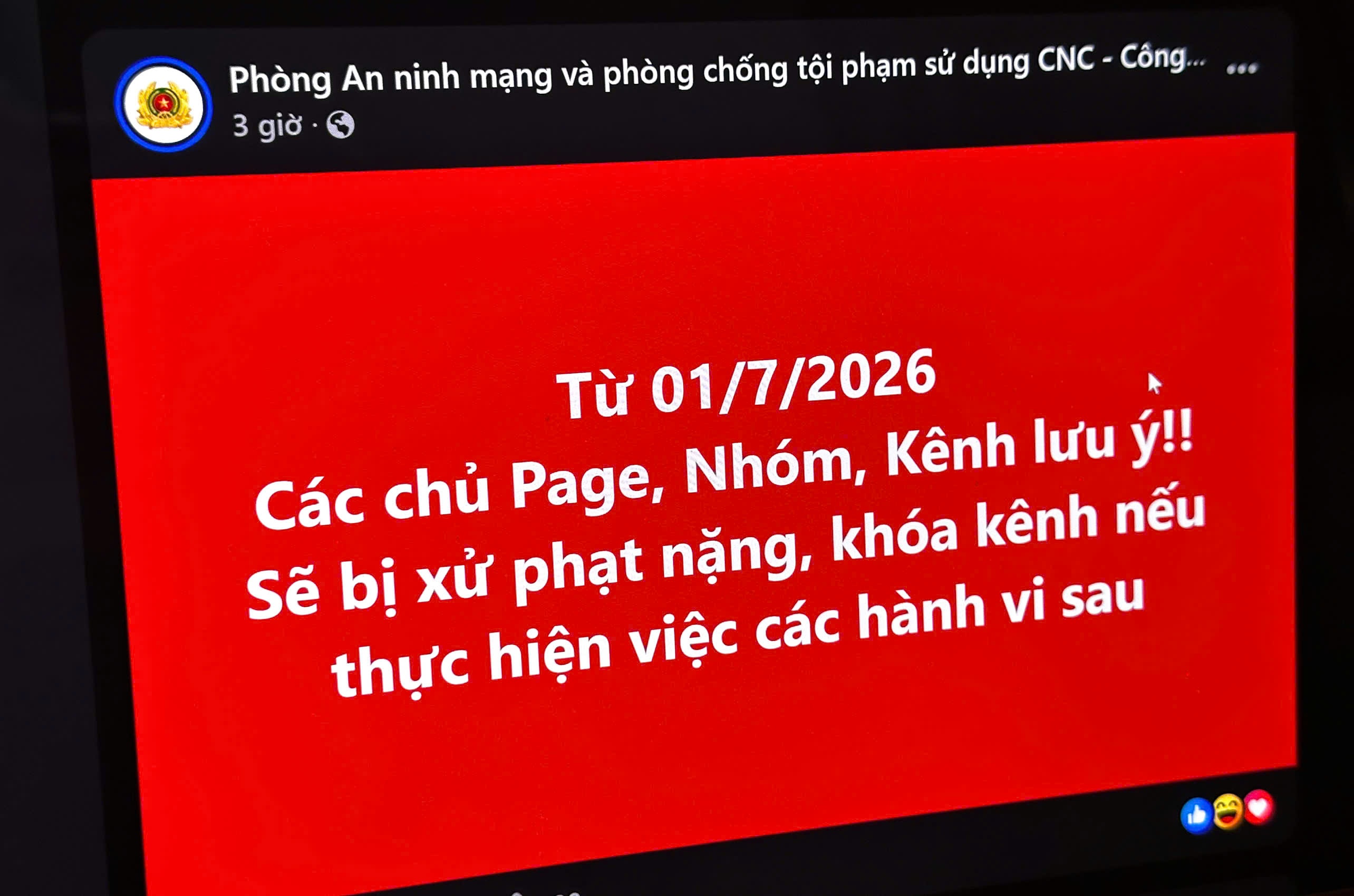 Tu 1/7, chu fanpage, group Facebook bi phat nang voi cac hanh vi sau hinh anh