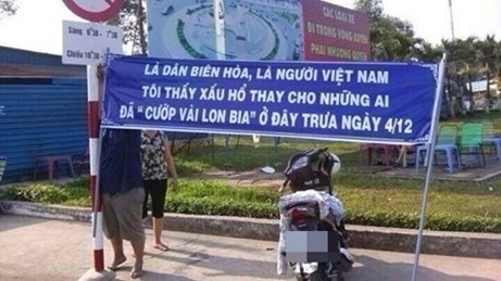 Nguoi tu nhan 'hoi bia' o Bien Hoa len tieng xin loi hinh anh