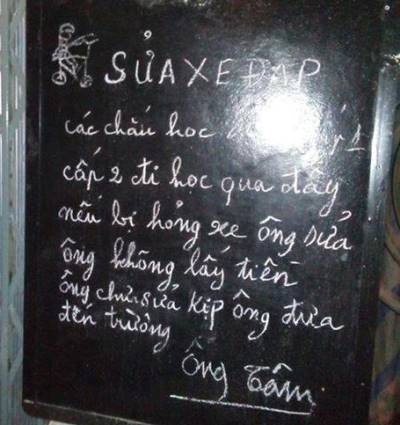 Dan mang cam dong tam long cua ong gia sua xe mien phi hinh anh