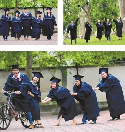 Bo lich nam moi doc dao cua sinh vien Ngoai thuong hinh anh