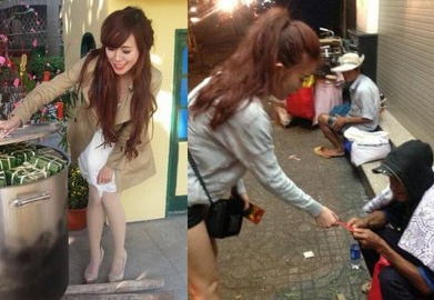 Hot girl hai mien Nam - Bac chuan bi don Tet hinh anh