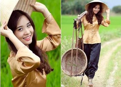 Hot girl Nha Trang chan bun hoa thon nu di cay hinh anh