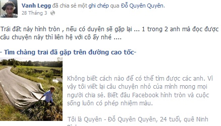 Bài viết của Quyên được chia sẻ nhiều trên mạng, như một niềm tin về lòng tốt, sự hữu duyên trong cuộc sống hiện đại.