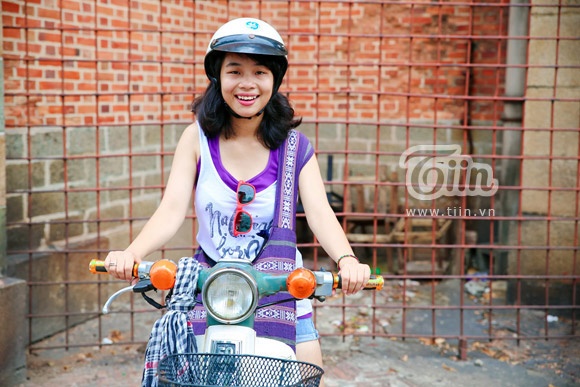 Chiếc Cub 50 gắn với Tùng trong hành trình.