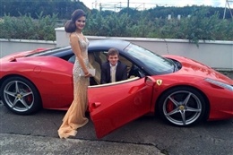 Co gai ga lang thue sieu xe di choi voi nguoi yeu hinh anh