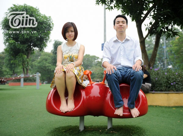 Cặp đôi Linh và Huyền.