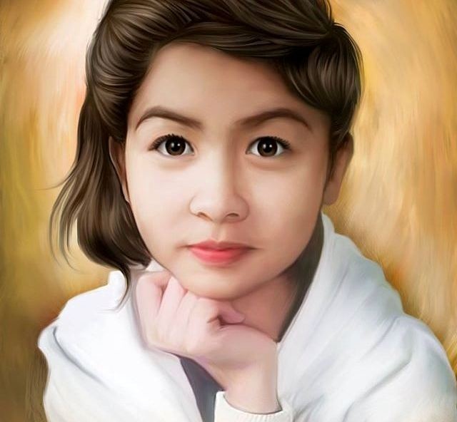 9X Hai Duong co tao dang doc duoc tang tranh ve chan dung hinh anh