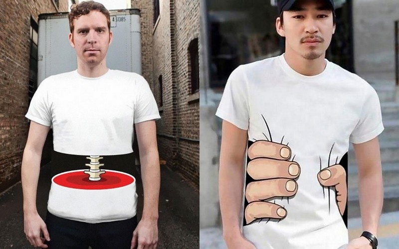 Nhung mau ao thun gay hieu nham cua gioi tre hinh anh