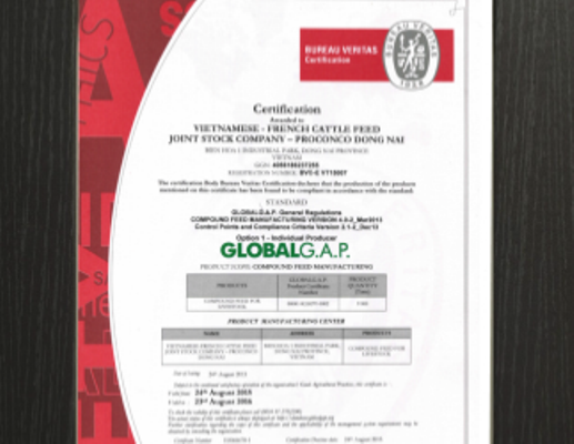 Cong ty Proconco duoc cap chung nhan Global GAP hinh anh