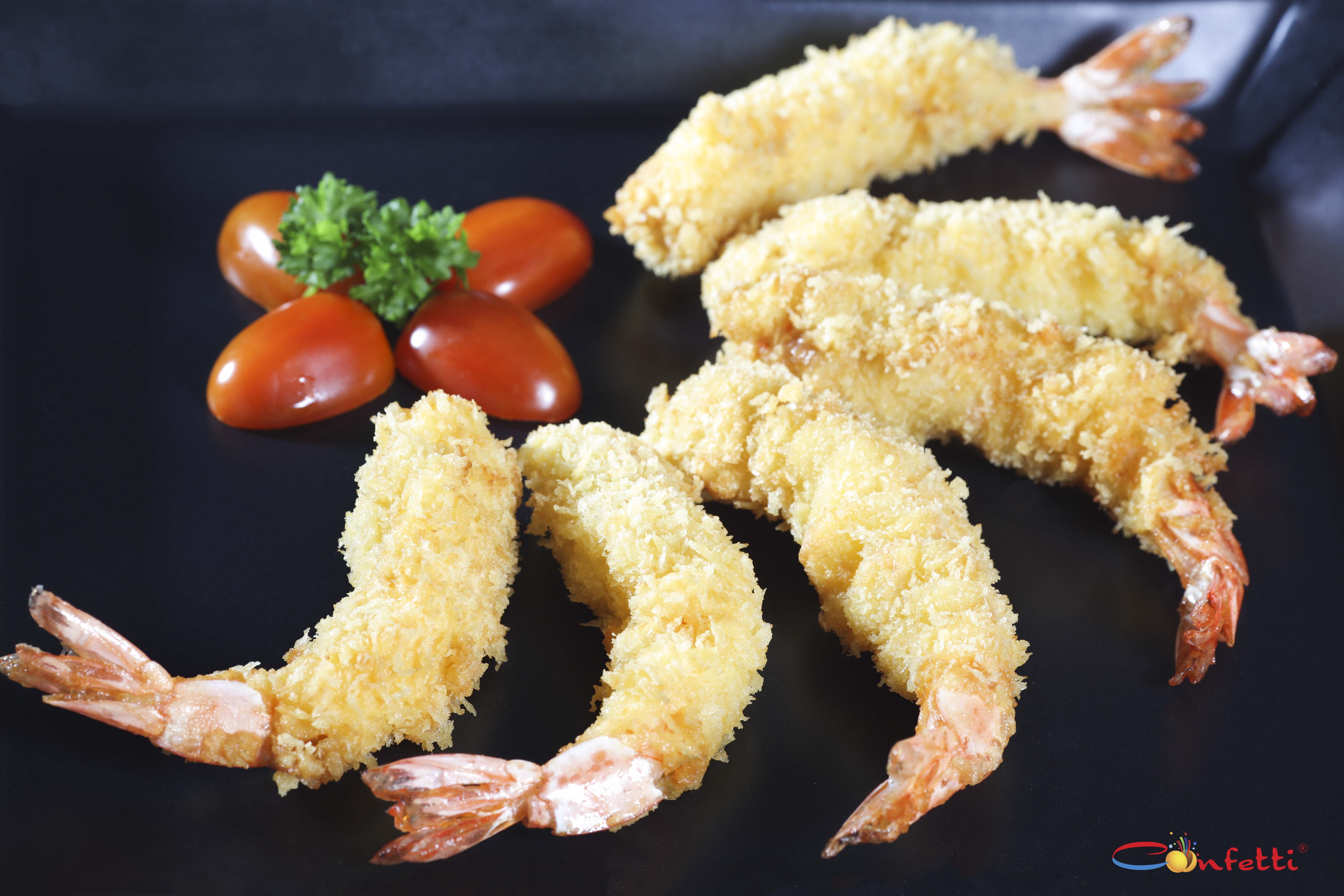Tôm rang Tempura với cách bài trí đẹp mắt, vị ngọt ngon béo ngậy