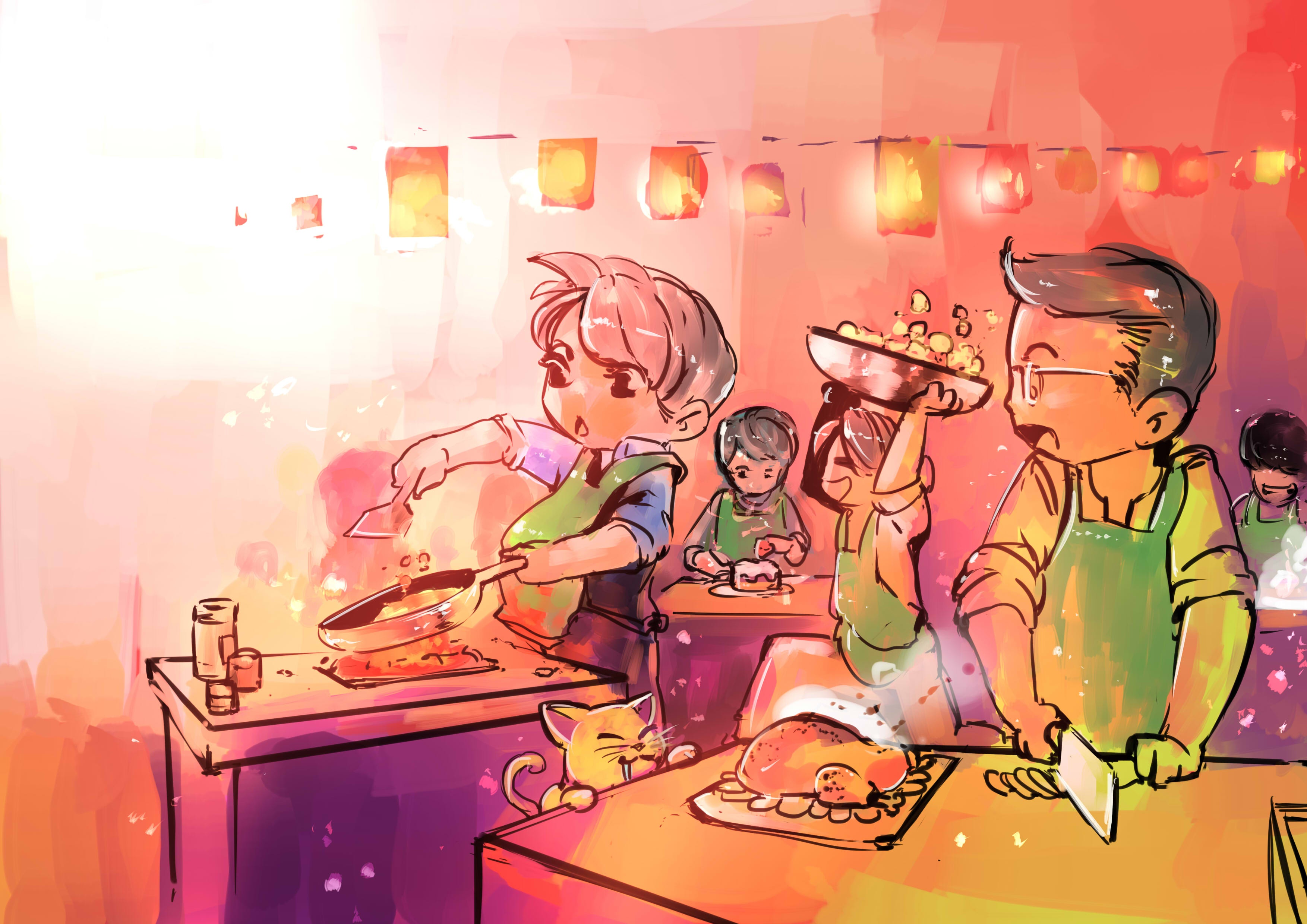 Những chàng trai đẹp thích nấu ăn.