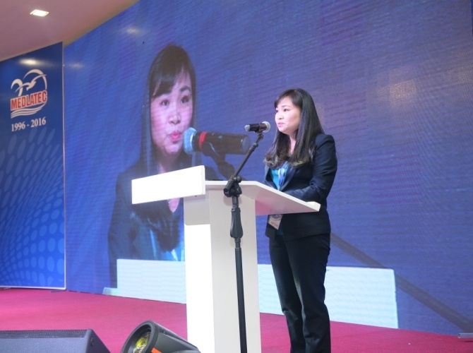 ThS. BS Nguyễn Thị Kim Len gửi lời tri ân đến những đối tác đã hợp tác cùng MEDLATEC.