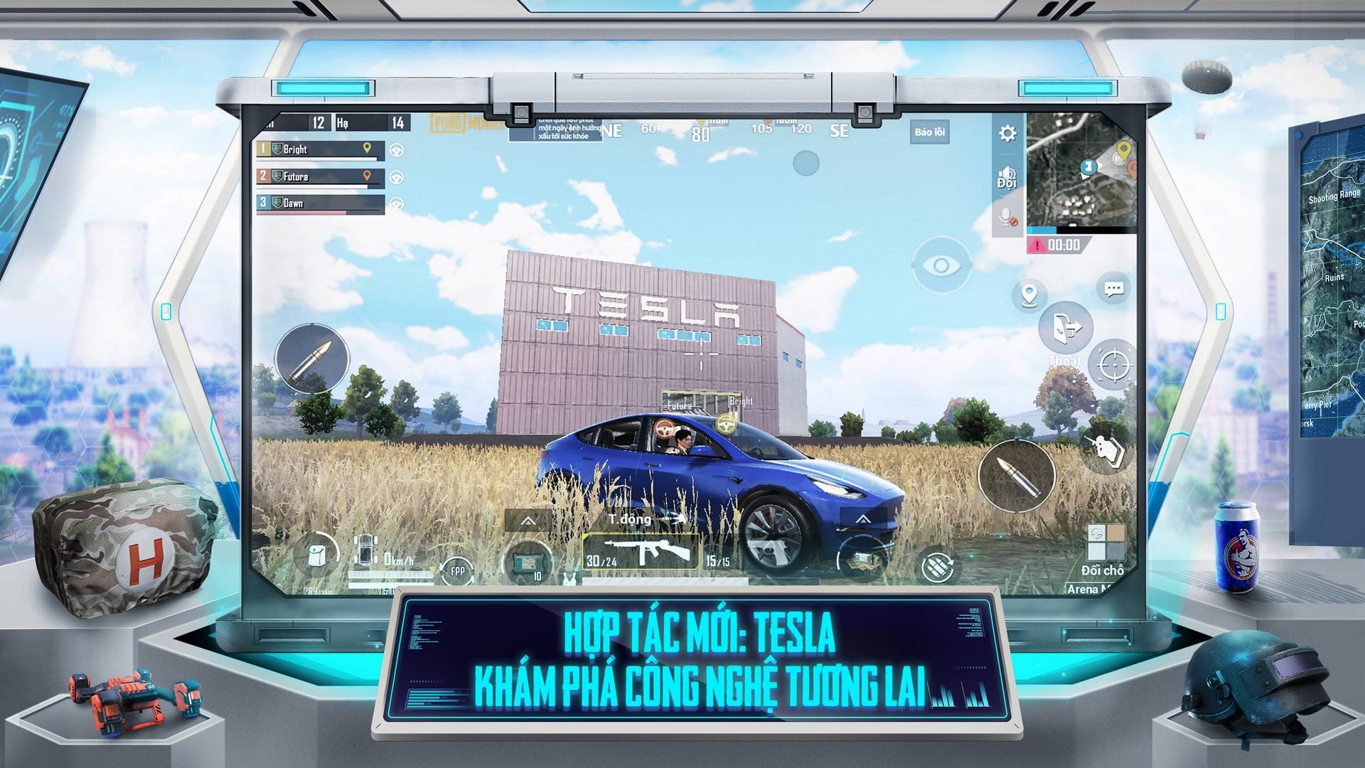 PUBG Mobile va Tesla hop tac anh 1