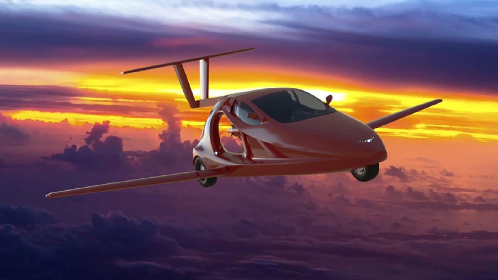 Chiec xe bay dau tien tren the gioi duoc cat canh hinh anh