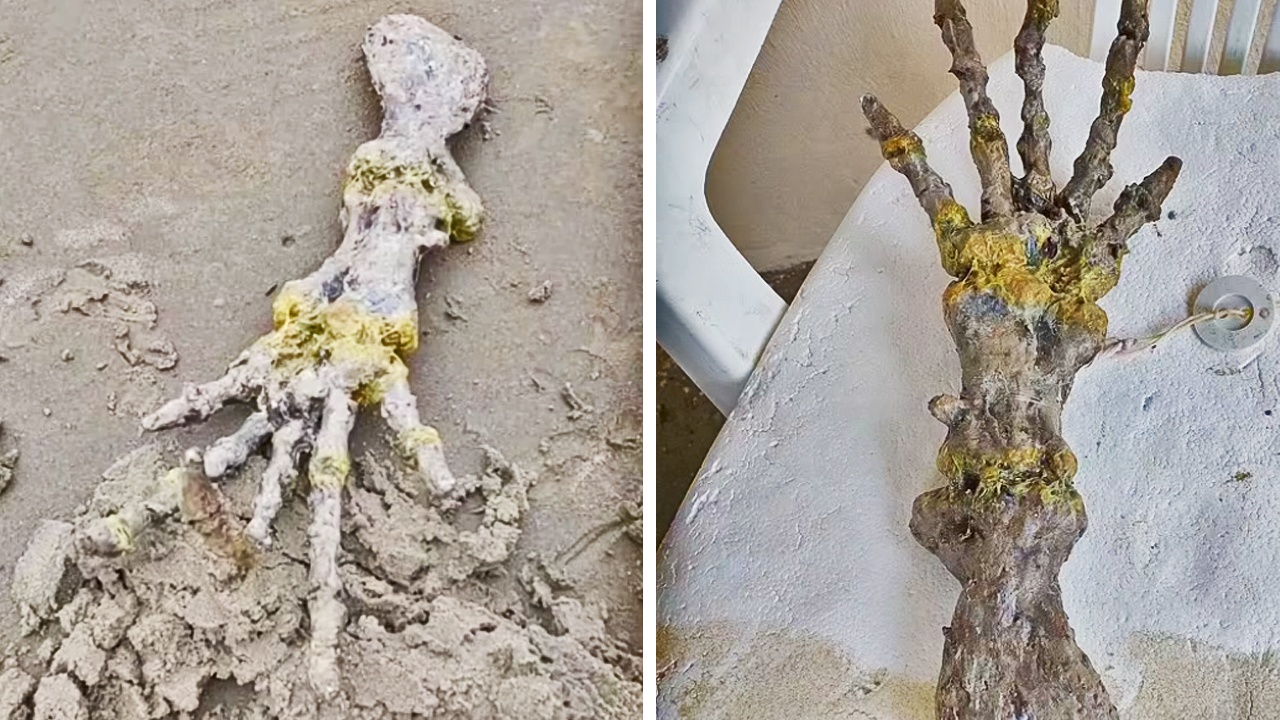 Mau xuong nhu ban tay nguoi ngoai hanh tinh dat vao bo bien Brazil hinh anh