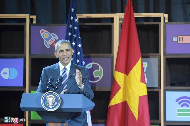 Video ong Obama lam MC trong cuoc gap gioi startup Viet hinh anh