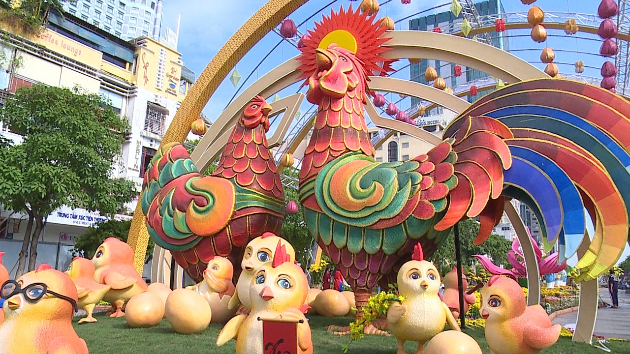 Duong hoa Nguyen Hue 2017 truoc ngay khai mac hinh anh