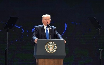 Can canh 'may nhac chu' giup Trump dien thuyet tai Da Nang hinh anh