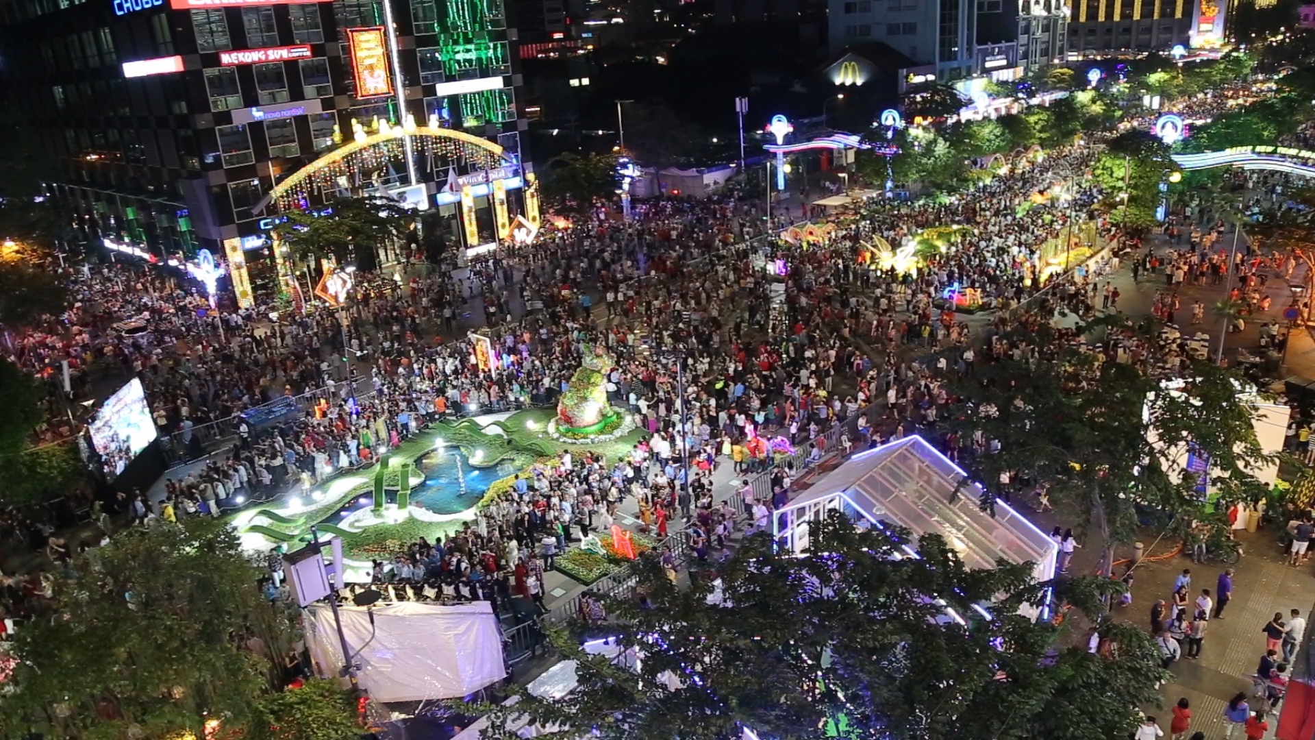 Nguoi Sai Gon xep hang tham quan duong hoa Nguyen Hue hinh anh