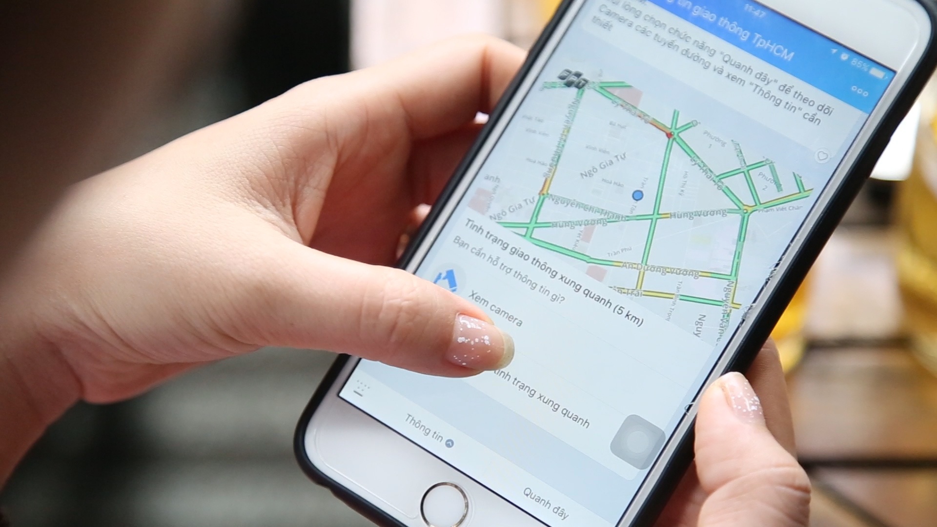 Tranh ket xe o Sai Gon qua Zalo hinh anh