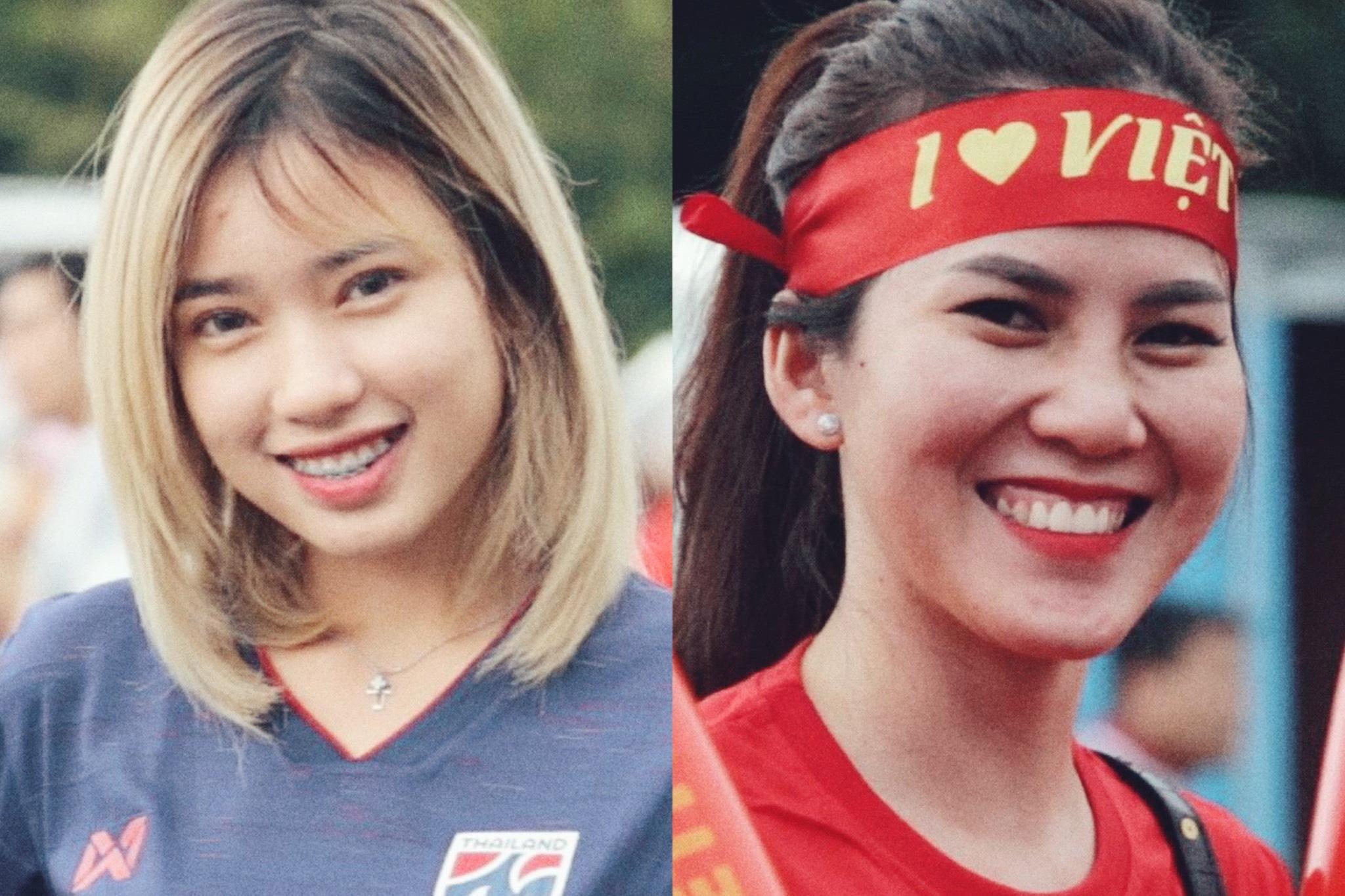 Fan nu Thai Lan - Viet Nam san sang co vu tran dau hinh anh