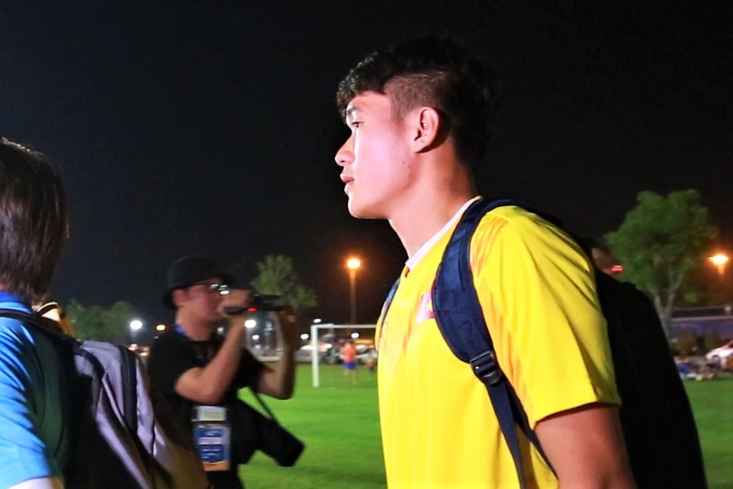 U23 Viet Nam thoai mai tai buoi tap truoc tran gap Jordan hinh anh