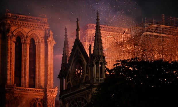 Nha tho Duc Ba Paris chay; Notre-Dame; thu do Paris; van hoa Phap; Tong thong Phap Macron anh 2