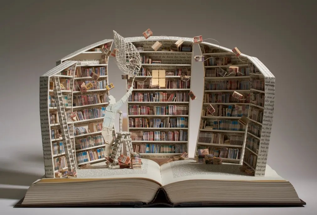 Cac tac pham dieu khac tu sach cu hinh anh