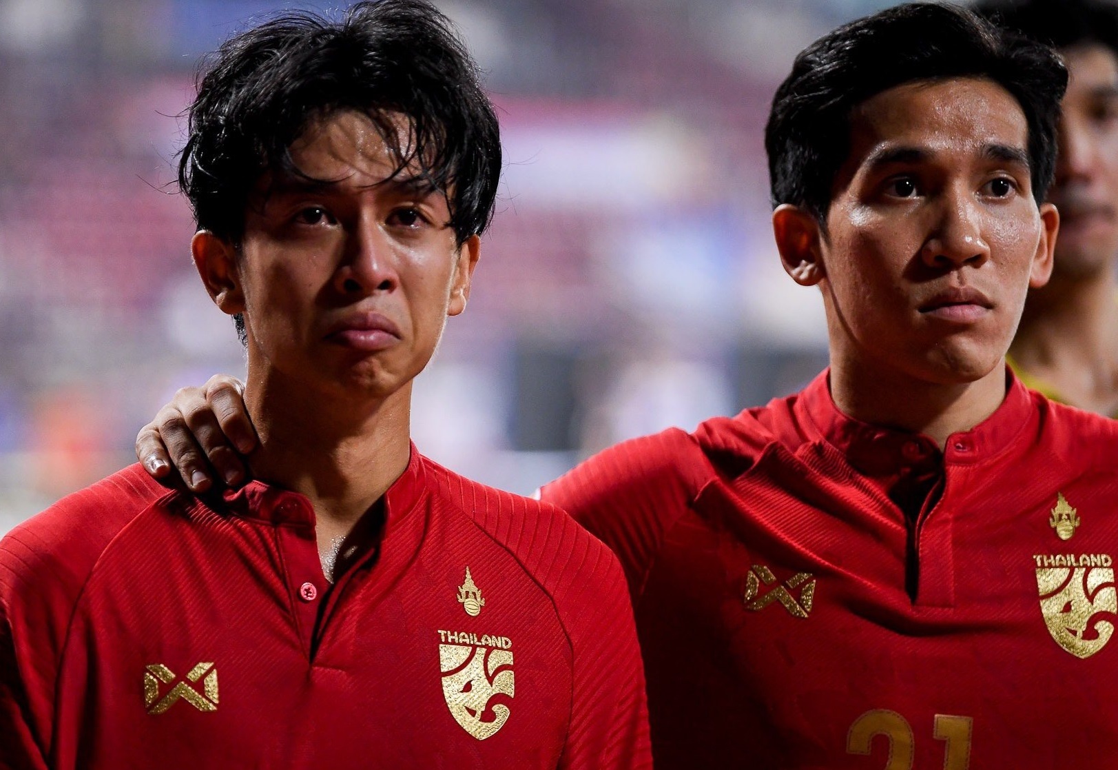 Cau thu U23 Thai Lan khoc sau tran thua Saudi Arabia hinh anh