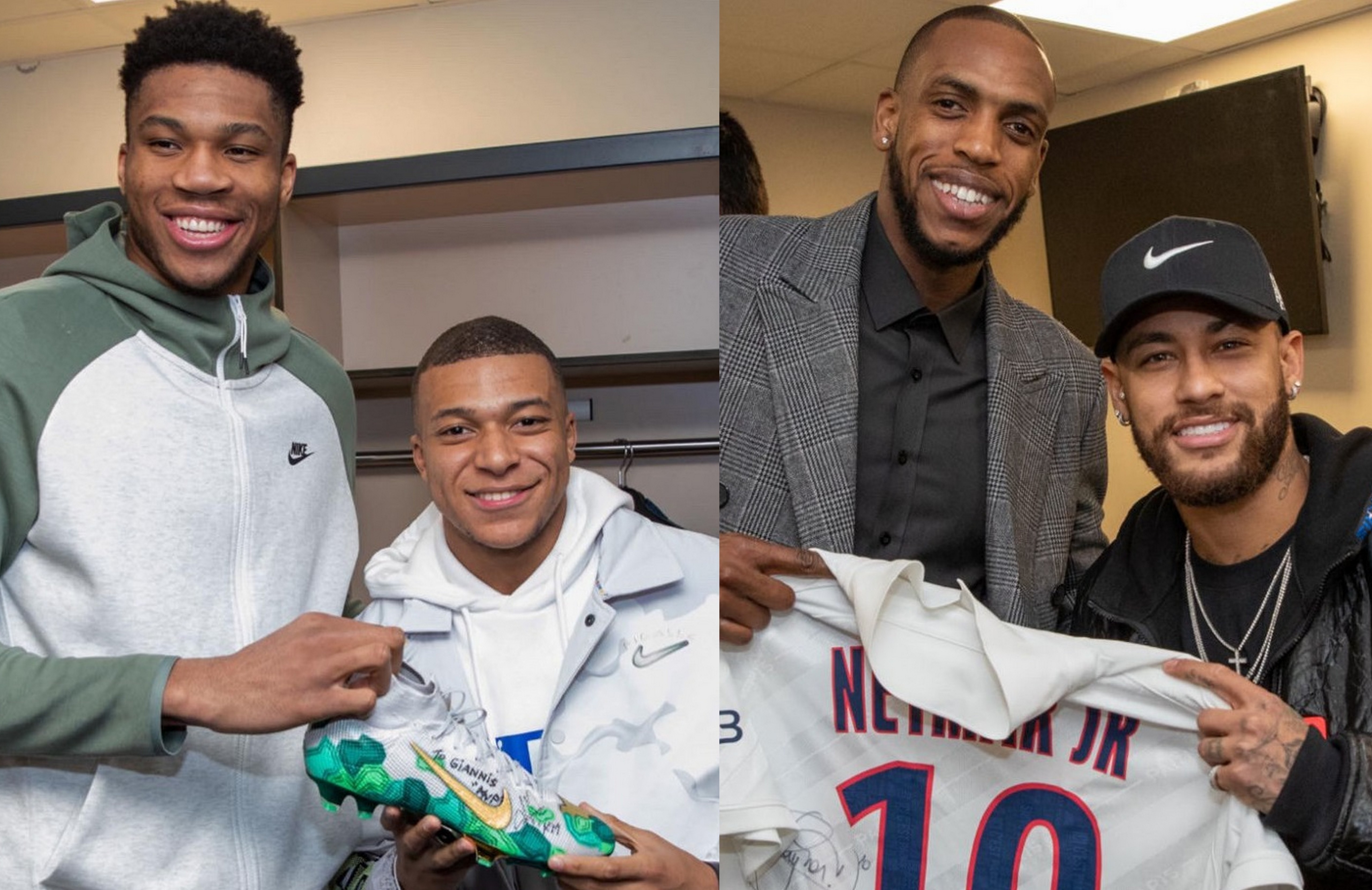 Mbappe, Neymar nho be khi dung canh sao bong ro cao 2,21 m hinh anh