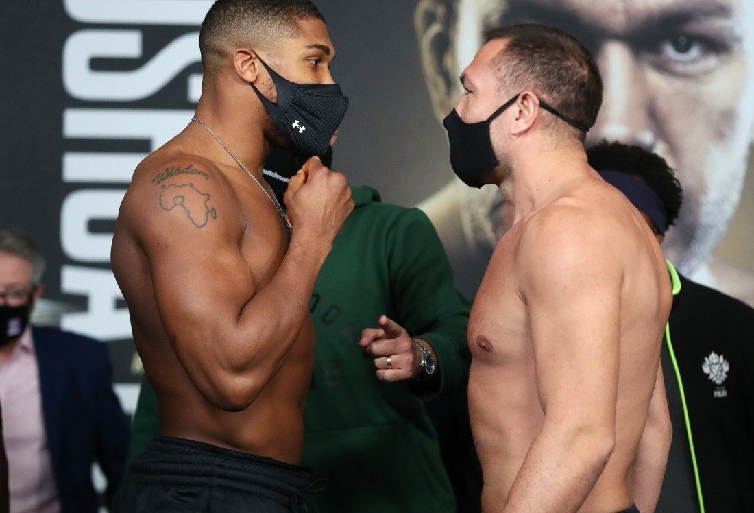 Anthony Joshua va doi thu gay han truoc tran dai chien hinh anh