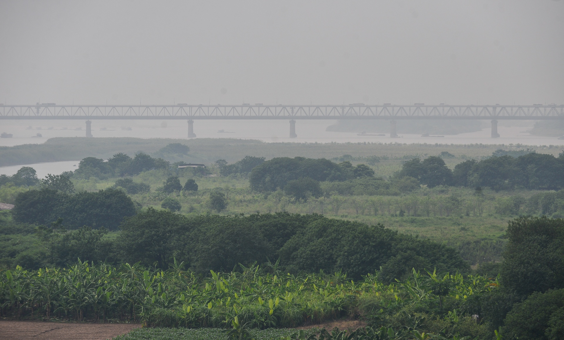 Hà Nội chìm trong sương mù lúc giữa trưa ảnh 7 Ha Noi chim trong suong mu luc giua trua anh 7