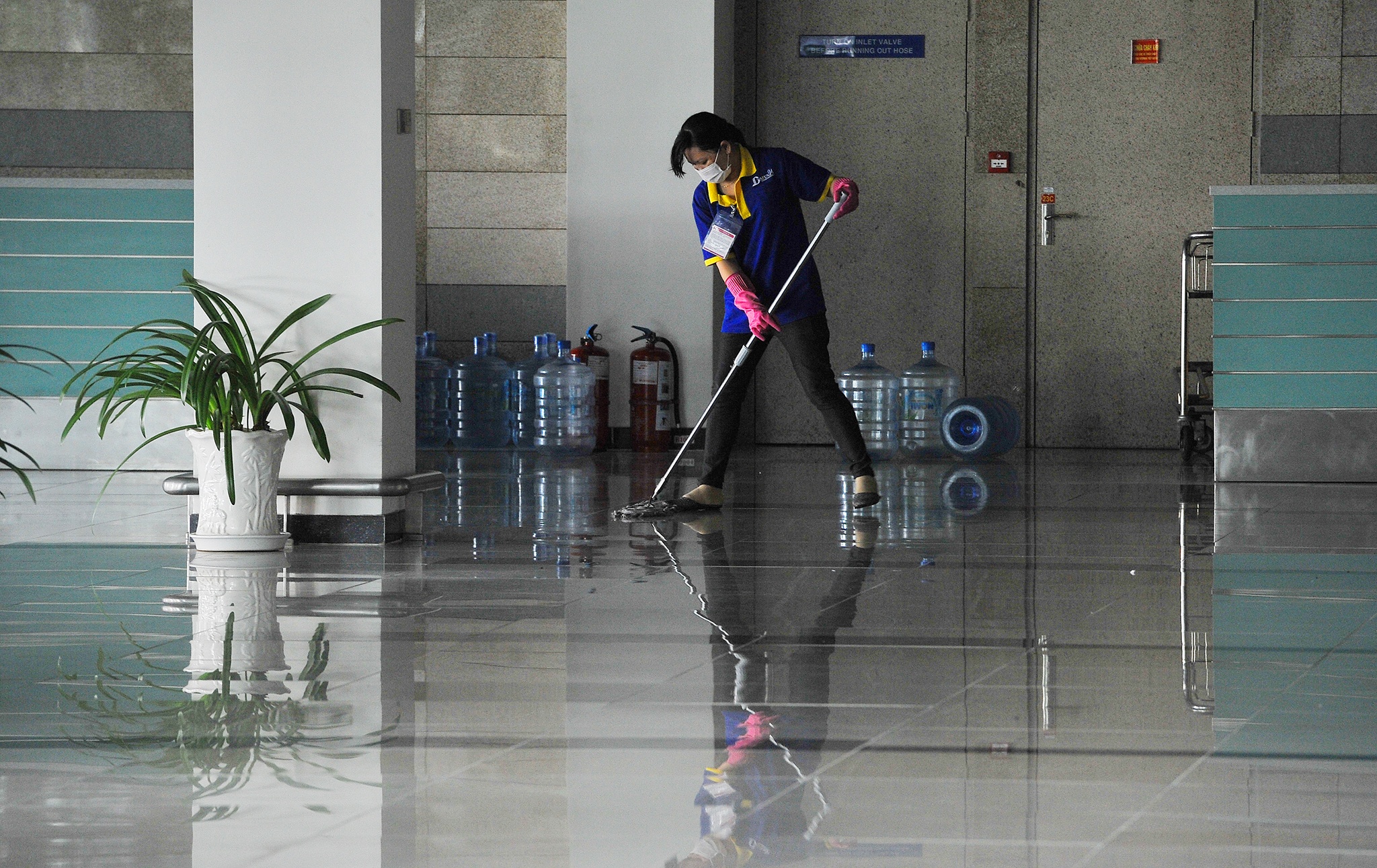 San bay Can Tho hoat dong binh thuong,  San bay Can Tho vang khach,  San bay Can Tho don du khach Han Quoc anh 2