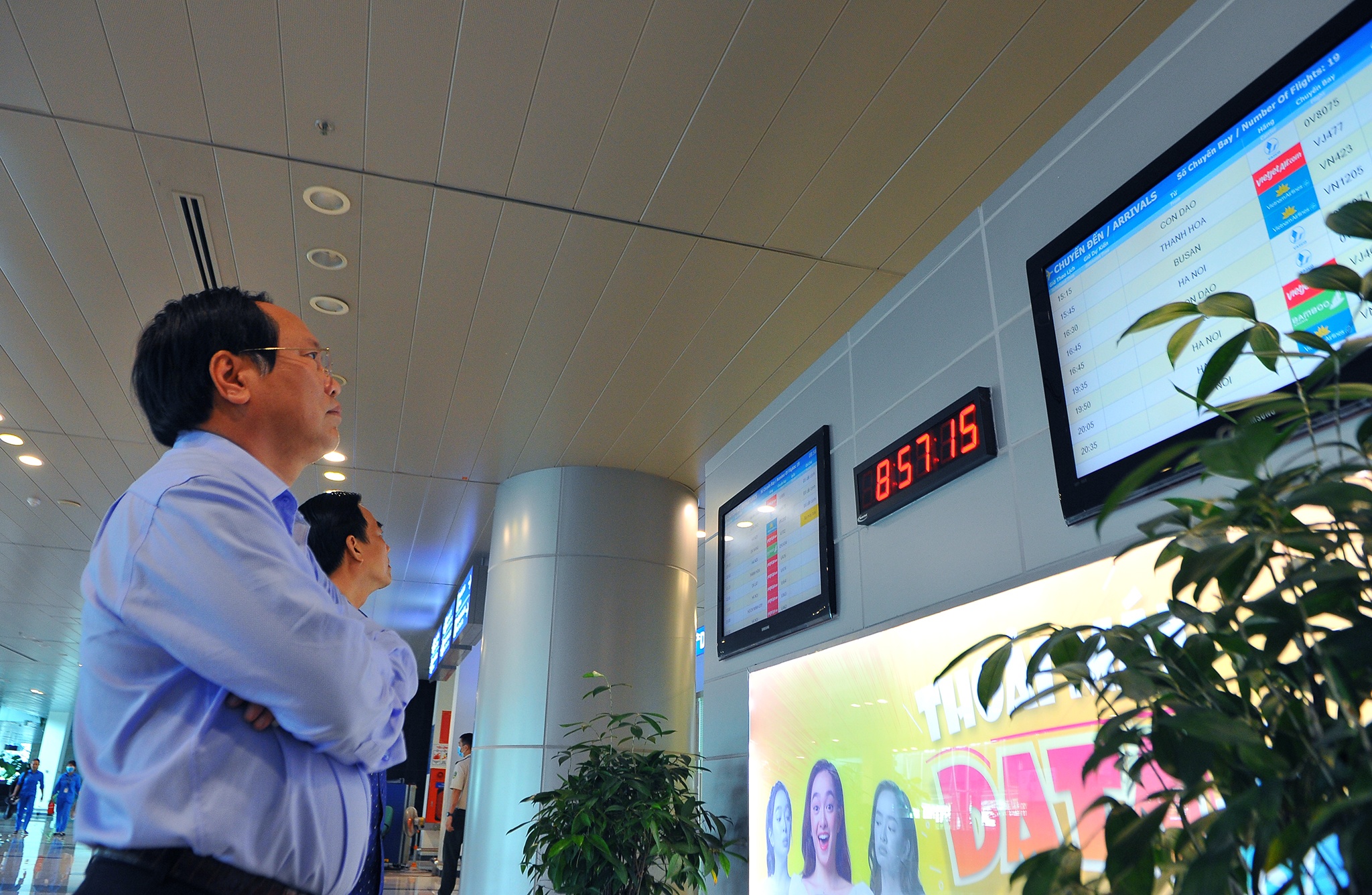 San bay Can Tho hoat dong binh thuong,  San bay Can Tho vang khach,  San bay Can Tho don du khach Han Quoc anh 1