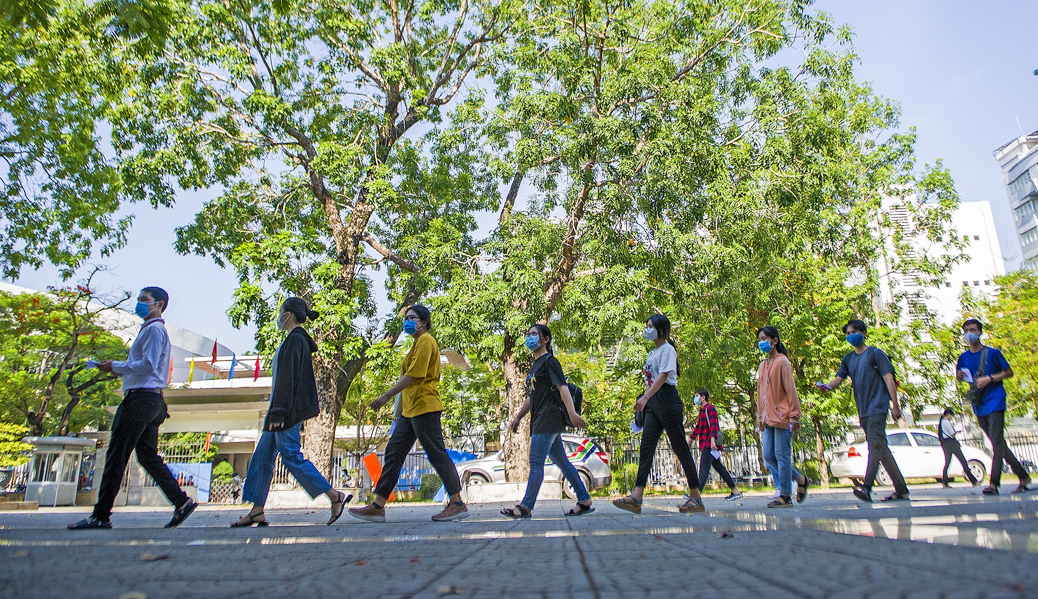 Hoc sinh Da Nang xet nghiem Covid-19 anh 1