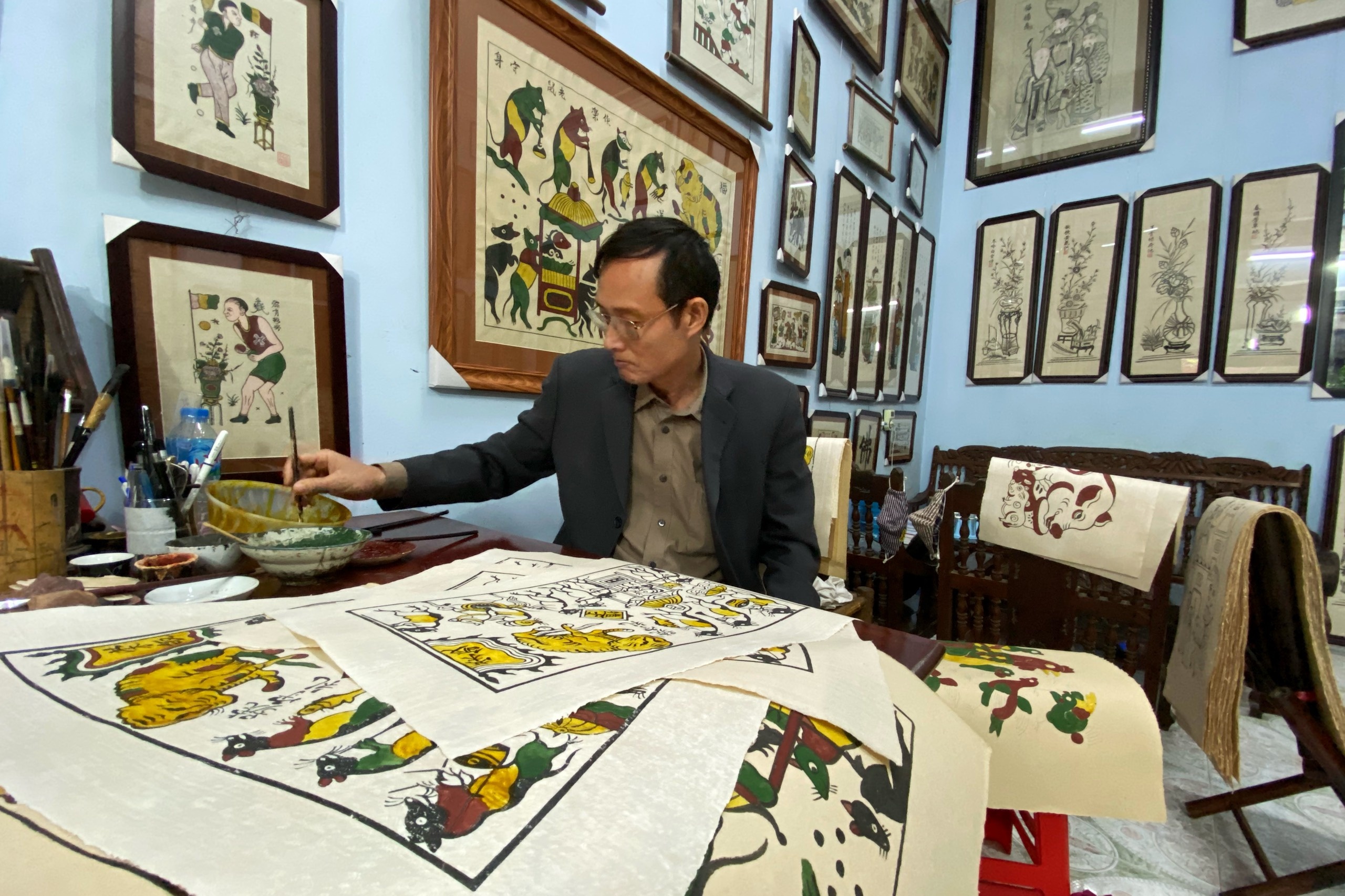 Lang tranh Dong Ho Tet Canh Ty anh 1