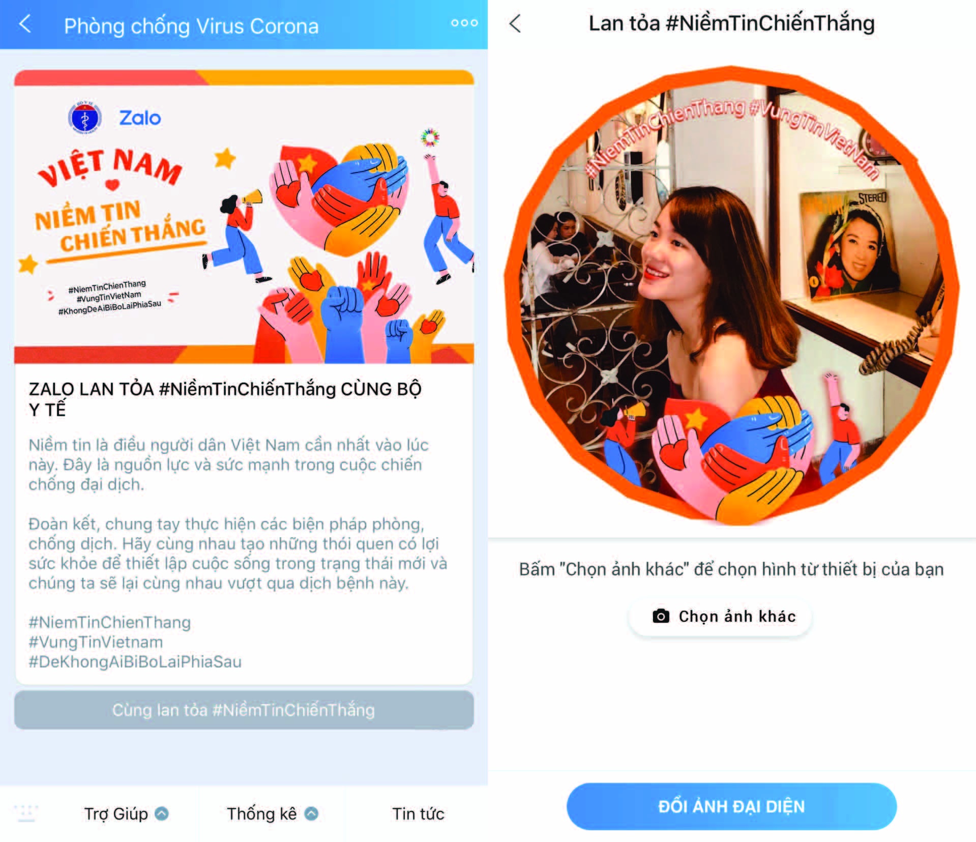 Doi avatar chong dich Covid19 tren Zalo anh 1