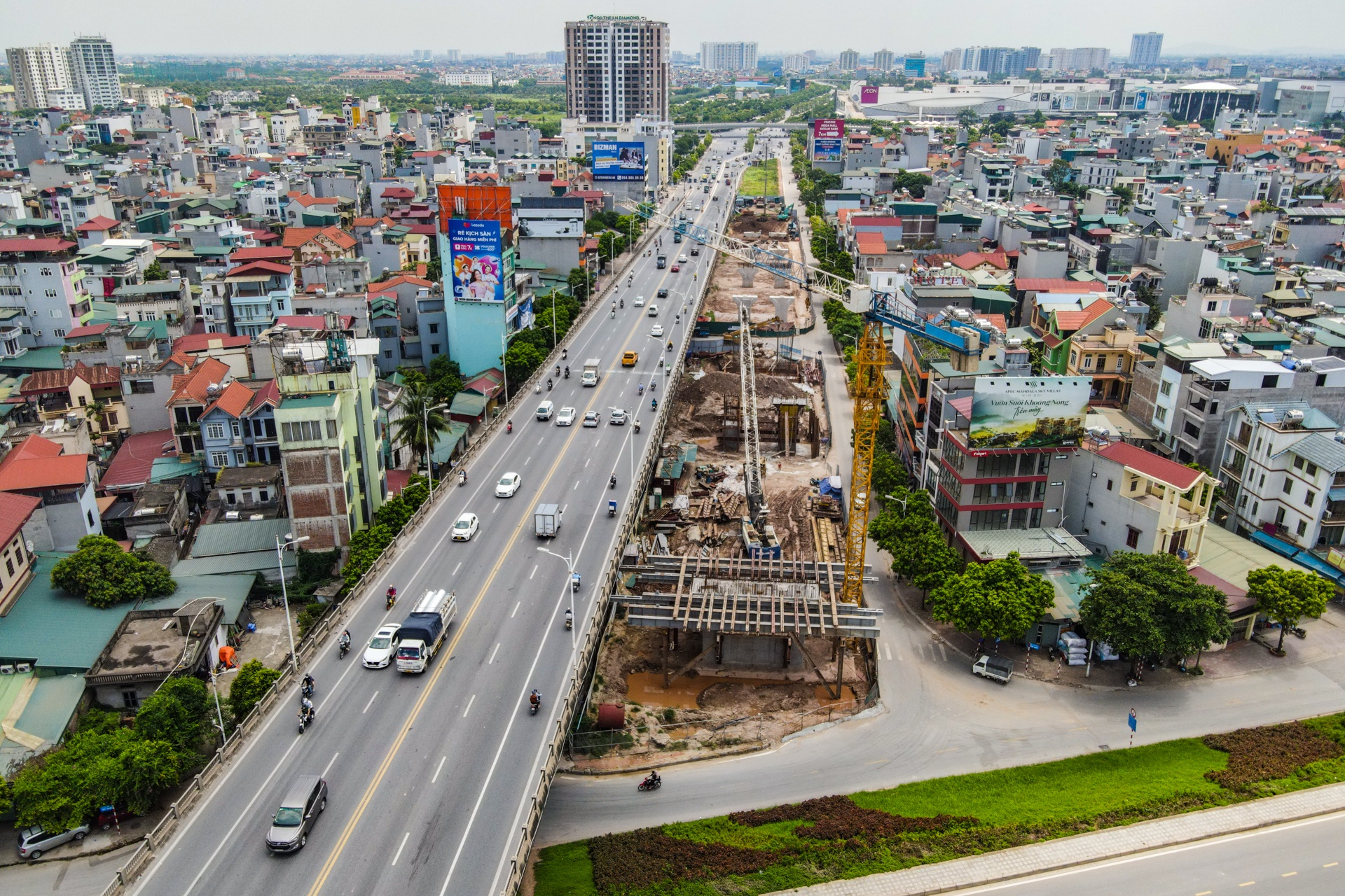 Tien do cau Vinh Tuy 2 sau 6 thang anh 13