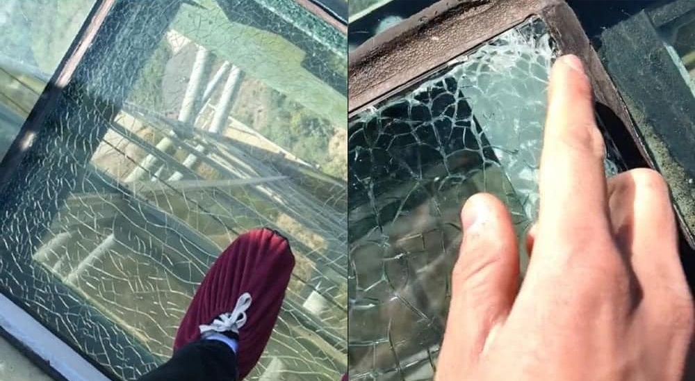 O kinh nhu bi nut tren cau Rong May la hieu ung de them cam giac manh hinh anh