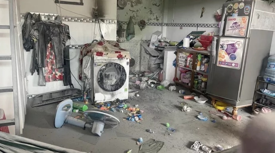 Mot nguoi nguy kich sau tieng no trong phong tro o Binh Thuan hinh anh