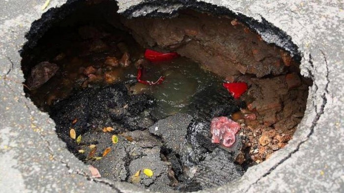 Nguyen nhan vu ho sut sau 1 m giua pho Ha Noi hinh anh