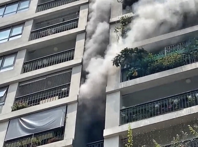 Chay o can ho chung cu khu do thi Ngoai giao doan hinh anh