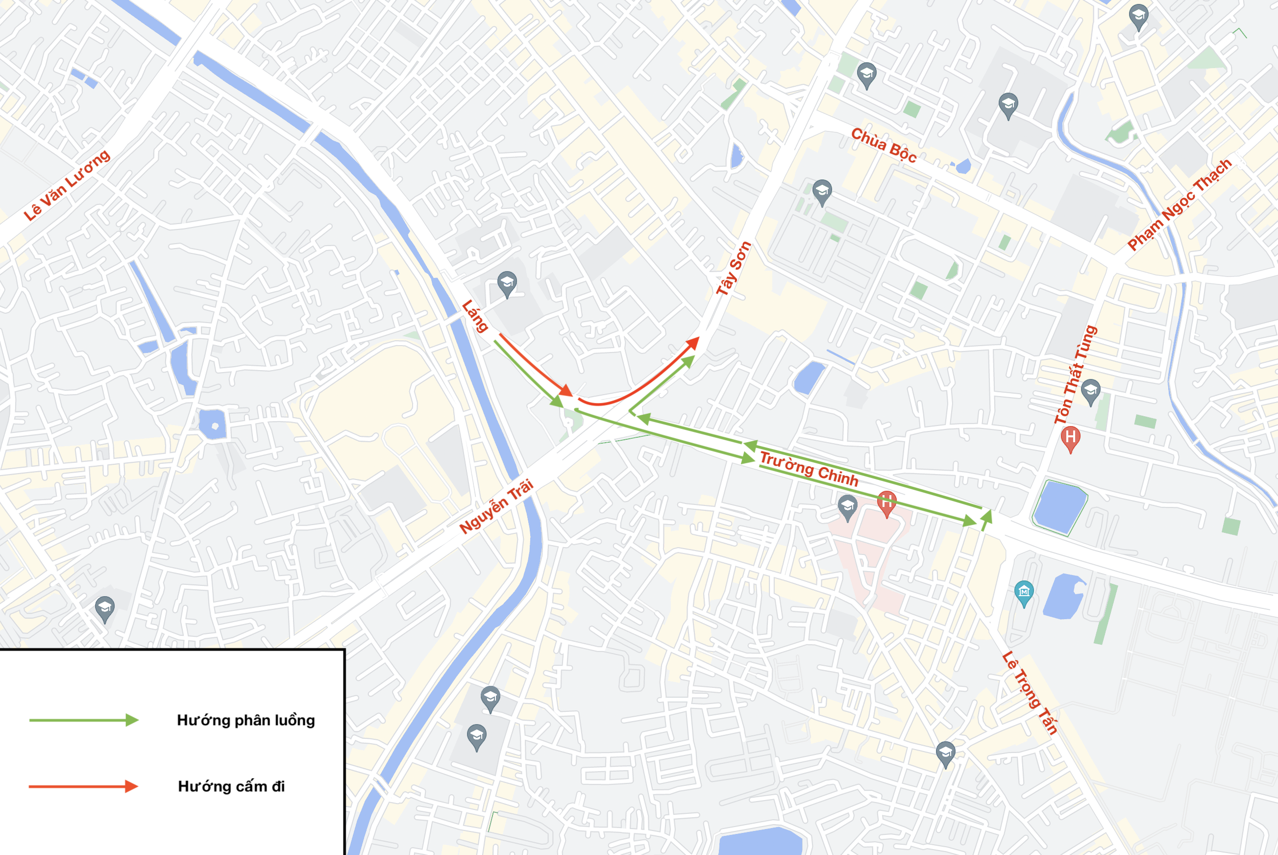 Phân luồng Ngã Tư Sở ảnh 3 Phan luong Nga Tu So anh 3