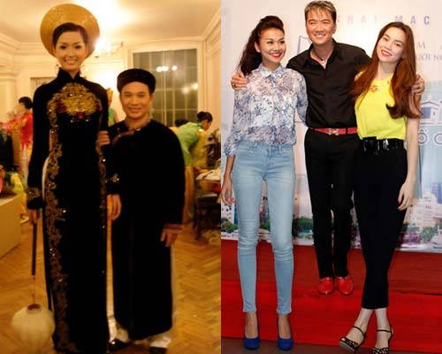 Anh chenh lech chieu cao ngo nghinh cua sao Viet hinh anh