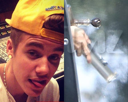 Justin Bieber lai gap nghi van hut can sa trong xe hop hinh anh