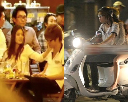 Bui Anh Tuan cho ban gai Lily Luta di choi bang xe may hinh anh