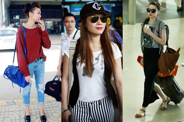 Cac kieu thoi trang san bay an tuong cua sao Viet hinh anh