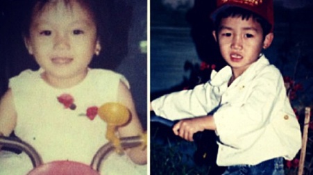 Anh thuo con nit cua Ngoc Thach va chong thieu gia hinh anh