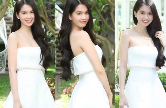 Kieu nu Viet dep mong manh vay trang hinh anh